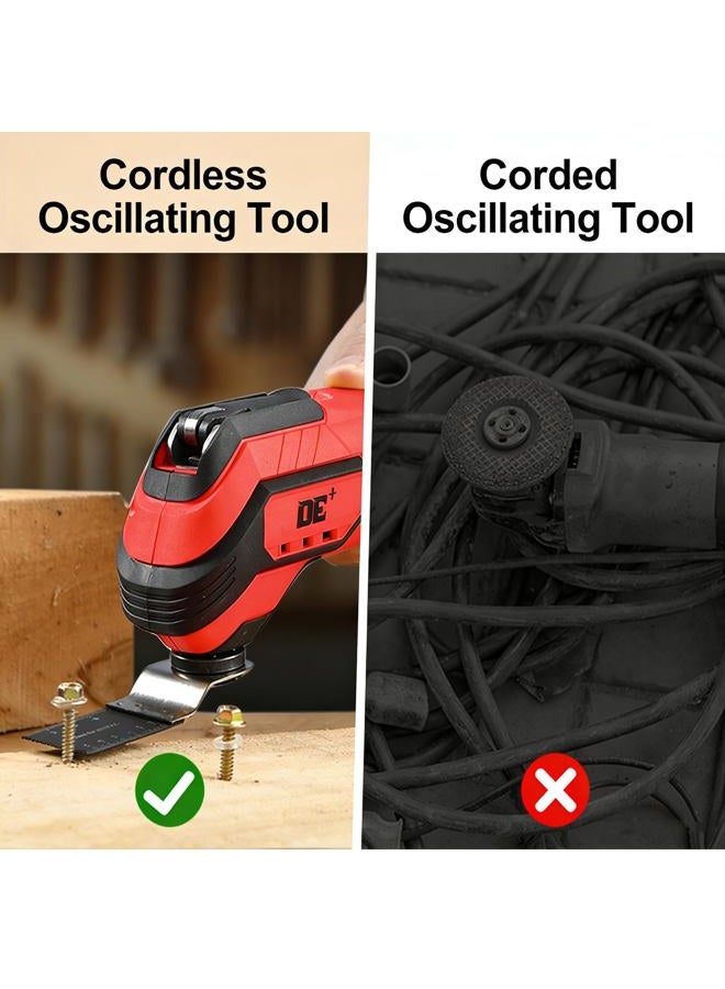DeForce Oscillating Multi-Tool Kit for Milwaukee Max Battery for Scraping, Sanding, Cutting Wood(No Battery) - Image 2