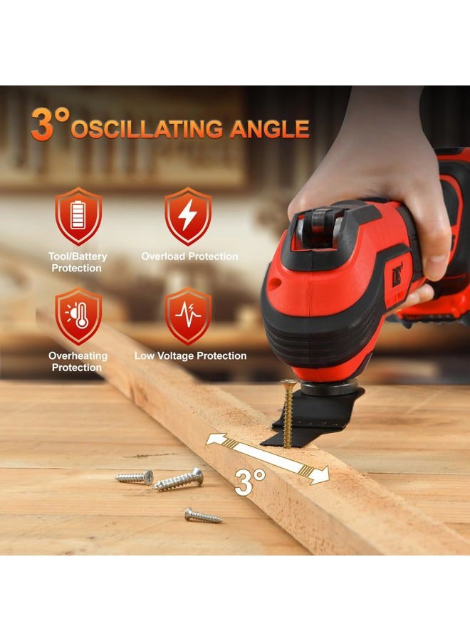 DeForce Oscillating Multi-Tool Kit for Milwaukee Max Battery for Scraping, Sanding, Cutting Wood(No Battery) - Image 5