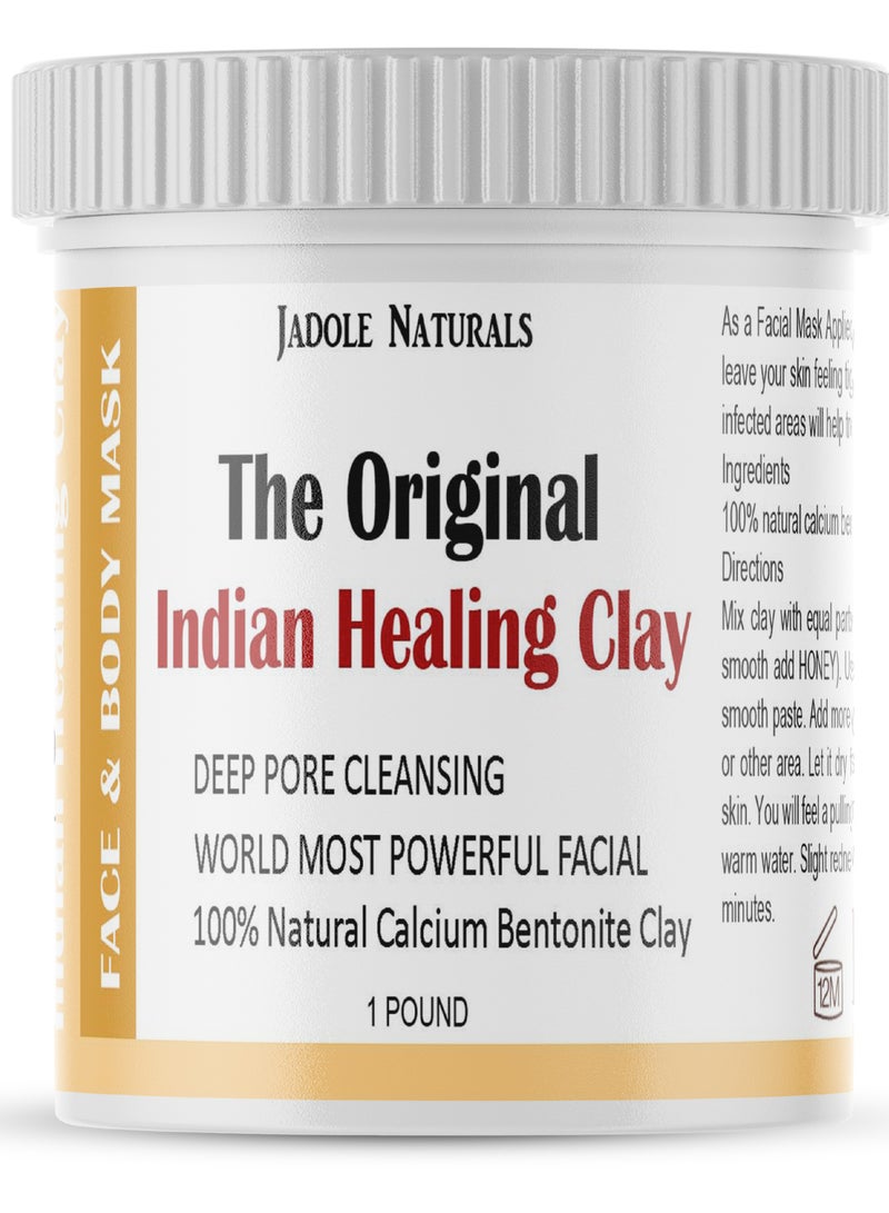 Jadole Naturals Indian Healing Clay | Deep Pore Cleansing, Removes Toxins & Impurities - Image 1