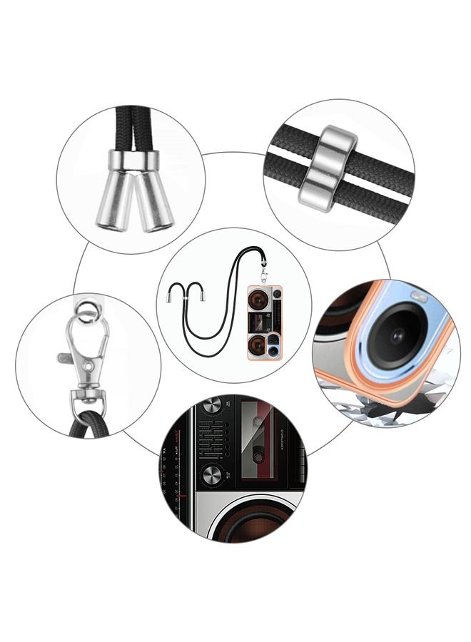 S-TOP Case For OPPO Reno10 5G Global Electroplating Dual-side IMD Phone Case with Lanyard - Image 4