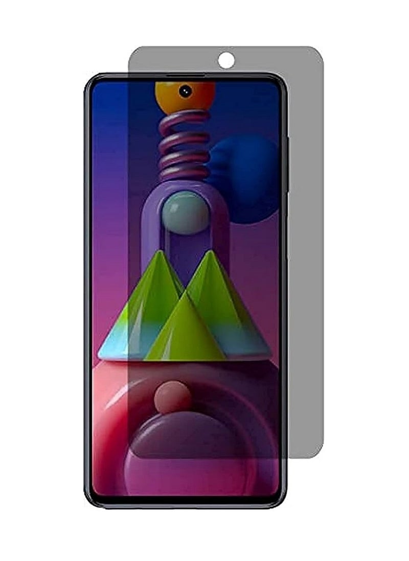 we3 Tempered Glass Screen Protector Anti-Spy Privacy Designed For Samsung Galaxy M51 Full Screen Coverage And Bubble Free - Image 1