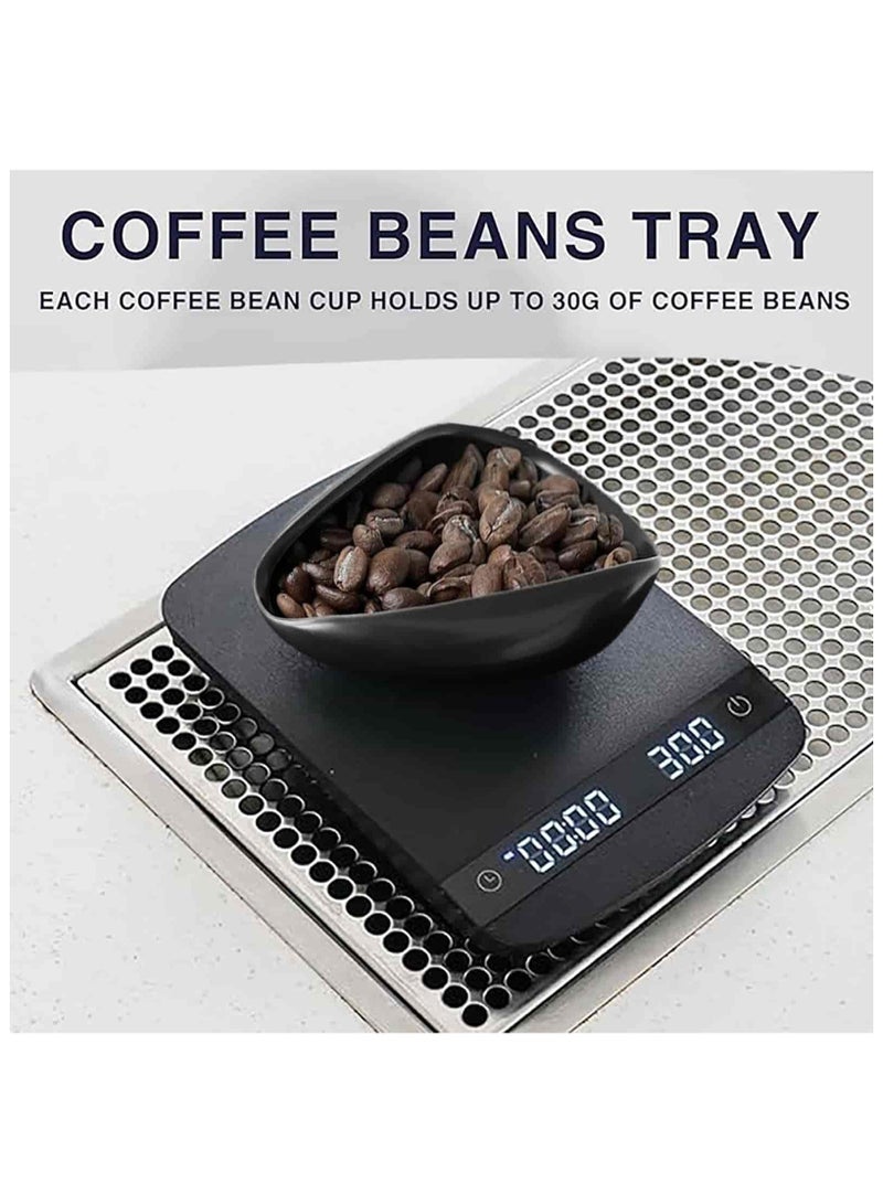 Anmi 4-Piece Espresso Accessories Set - Ceramic Dosing Tray, Coffee Spray Bottle, Stirring Needles & Spoon | Premium Black Coffee Dosing Kit - Image 3