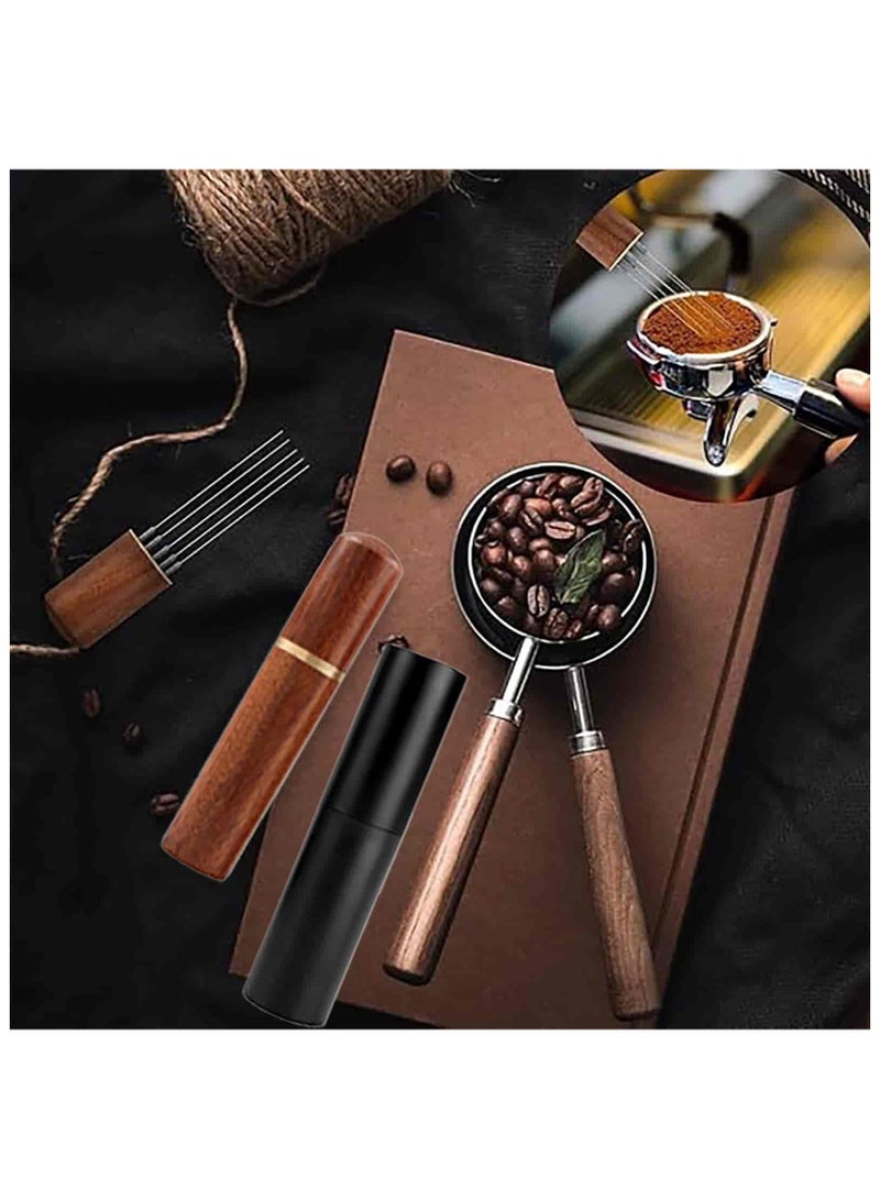 Anmi 4-Piece Espresso Accessories Set - Ceramic Dosing Tray, Coffee Spray Bottle, Stirring Needles & Spoon | Premium Black Coffee Dosing Kit - Image 4