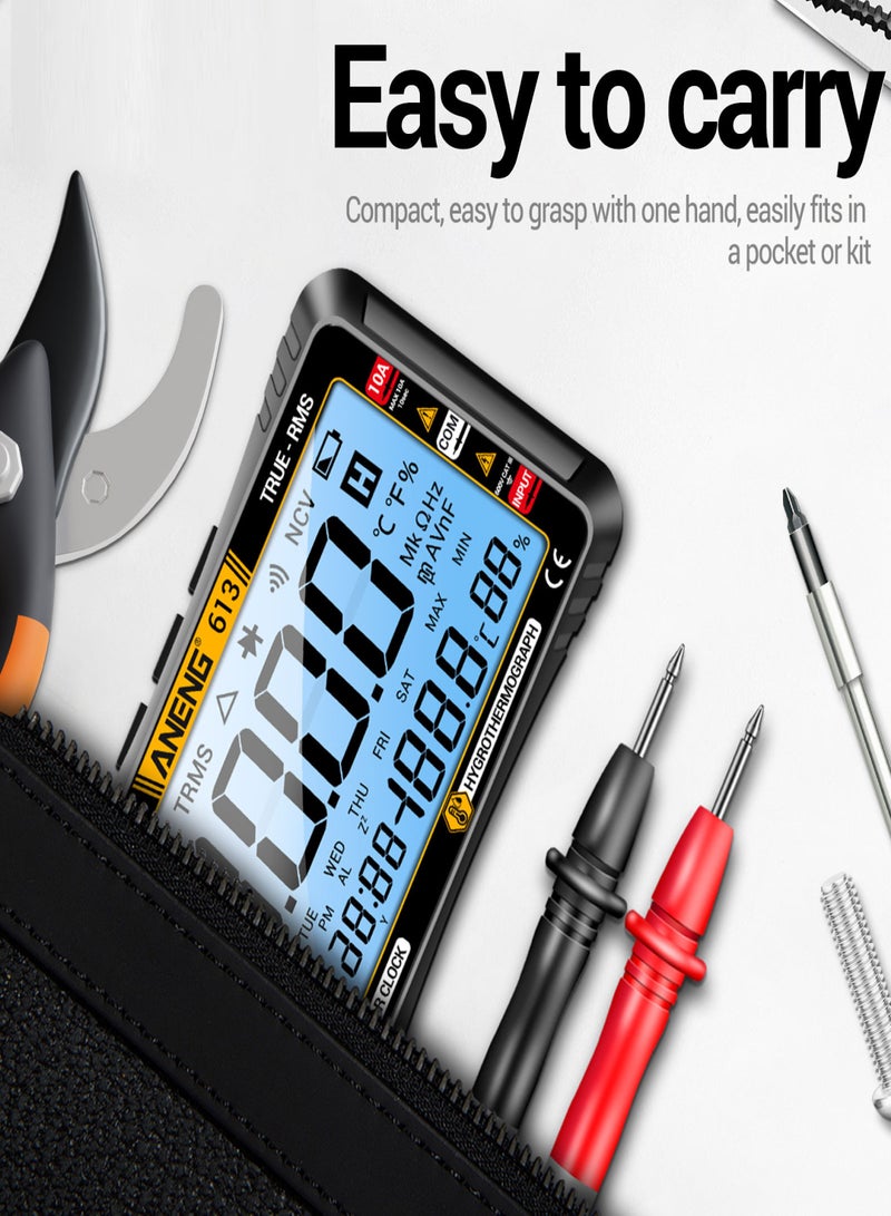 ANENG 613 3 in 1 Smart Multimeter Perpetual Calendar Temperature Hygrometer 4000 Counts Digital AC/DC Curent Voltage Resistance Capacitor Tester Professional Test Tools - Image 2