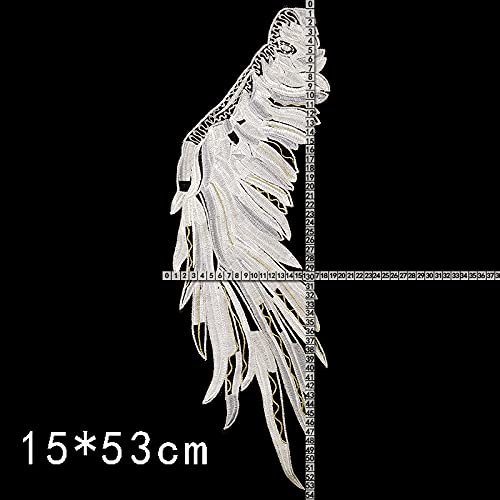 FEEPOP 1 Pair of White High-Density Fine Milk Silk Fabric Embroidery Lace DIY Stage Costume Accessories Headwear Accessories (Color 1) - Image 3