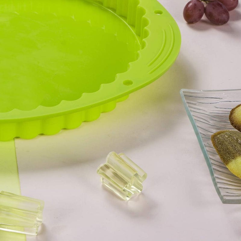 Webake Tart Pan Silicone Pie/Flan Pan 9.5 Inch Quiche Baking Dish Non-Stick Pizza Pie Mold - Image 4