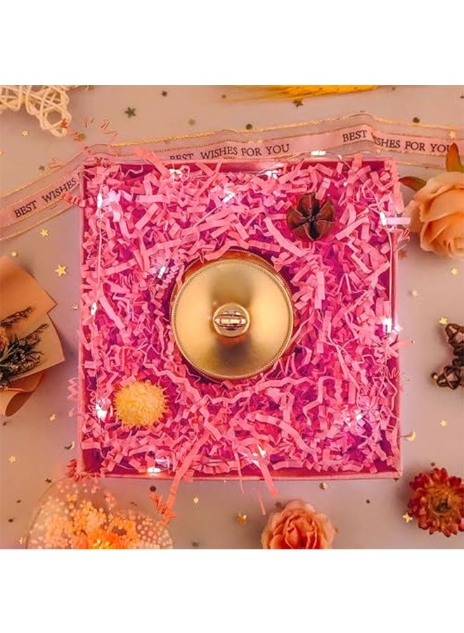 تجعيد قطع الورق تقطيع التعبئة العشب وسادة الورق Streamer لعيد الميلاد حفل الزفاف عيد الميلاد عروسة الخطوبة الحرف صناديق الهدايا أكياس سلة حشو الديكور 100 غرام الوردي - Image 3