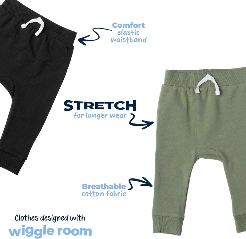 جربر Gerber baby-boys Toddler 3-pack Jogger Pants Sweatpants - Image 5
