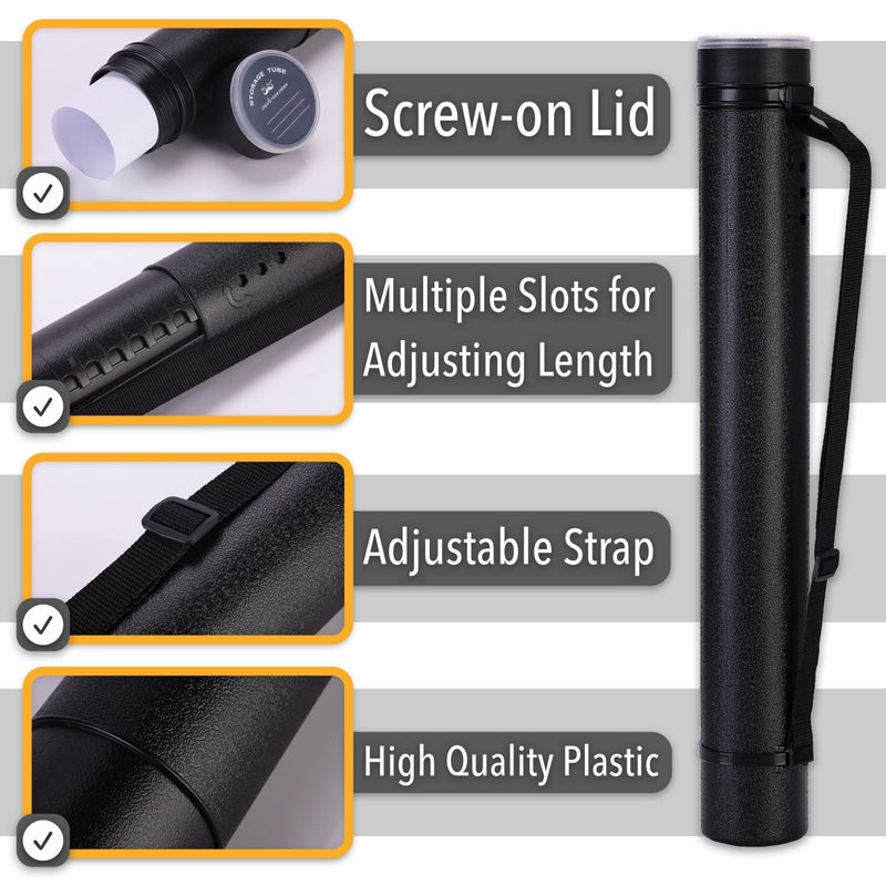 Mr. Pen- Poster Tube, 25" to 40", Extendable Poster Tube with Strap, Poster Carrying Case, Telescoping Tube, Art & Poster Transport Tubes, Poster Tubes for Storage, Poster Holder Tube, Blueprint Tube - Image 3