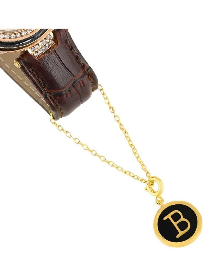 VOYLLA Valentine's Day Collection Alphabet B Black Enamel Charm