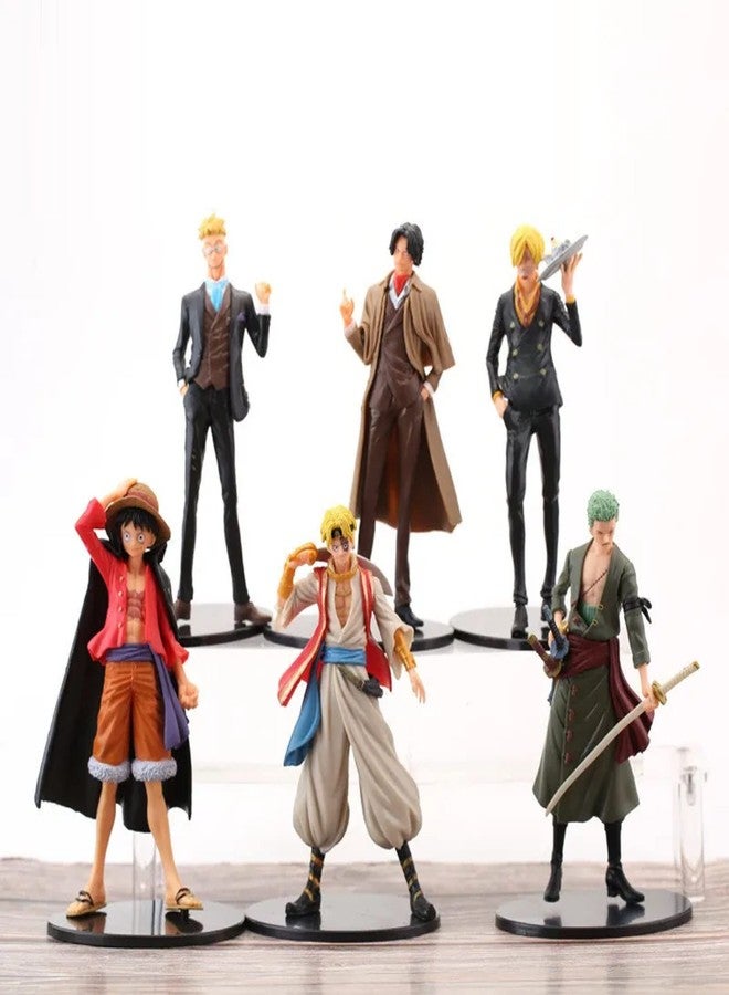 AUGEN One Piece Set of 6 D Action Figure Limited Edition for Car Dashboard, Decoration, Cake, Office Desk & Study Table (16cm)(Pack of 6) - Image 5