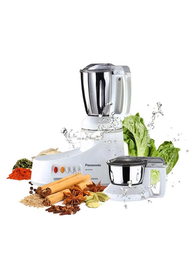 Panasonic Powerful Mixer Grinder, 2 Stainless Steel Jars, Compact And Versatile For Everyday Kitchen Use 1 L 1000 W MX-AC210S White - Image 4