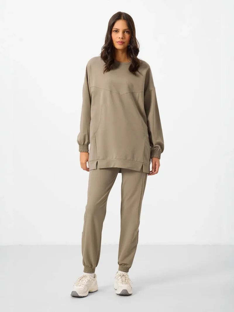 تومي لايف TOMMY Oversized Fleece Sweatshirt And Pants Set