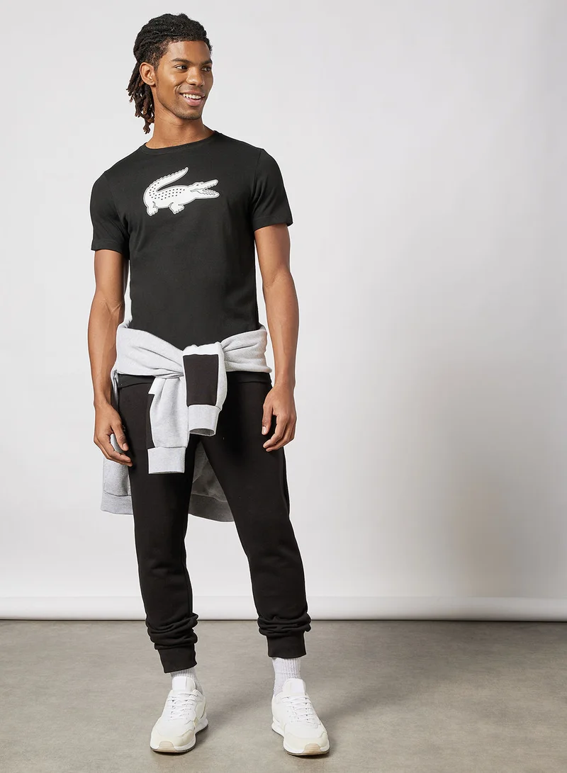 Lacoste Black Logo Crew Neck T-Shirt  | Best Price UAE