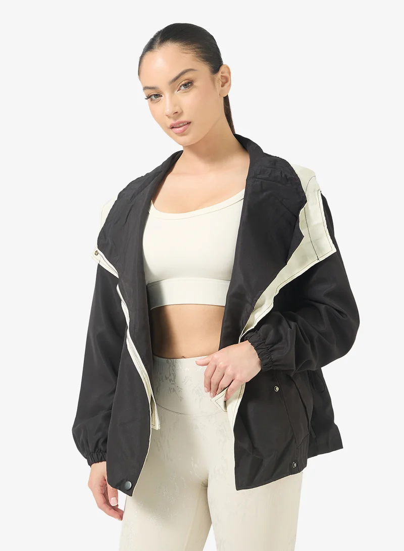 Colorblock Longline Athletic Jacket