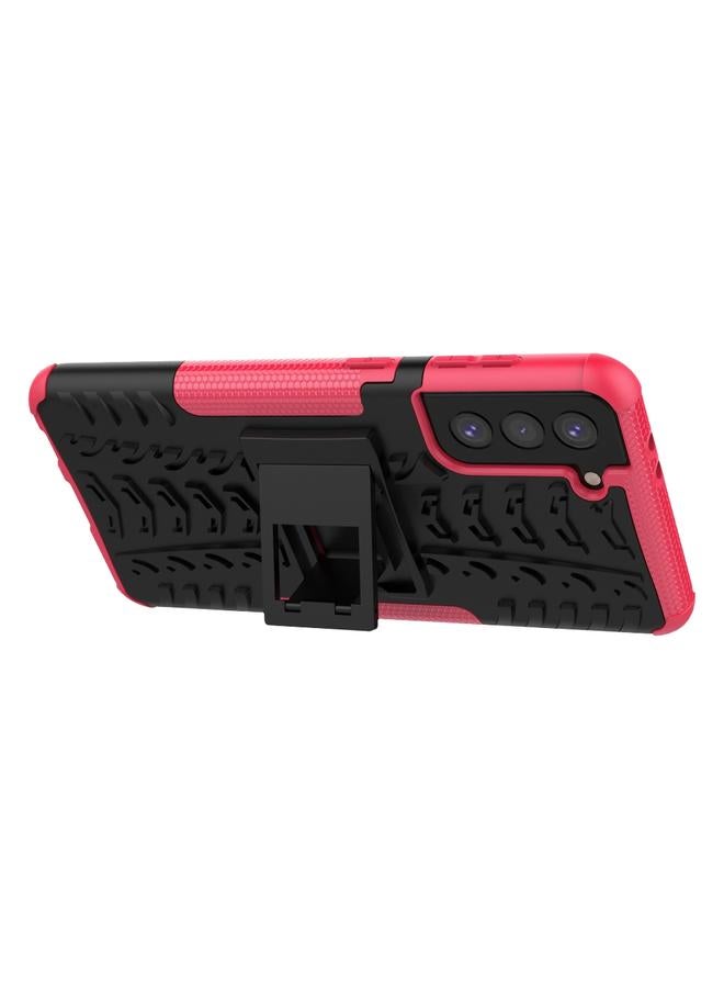 S-TOP Case For Samsung Galaxy S21+ 5G Tire Texture Shockproof TPU+PC Protective Case with Holder - Image 4
