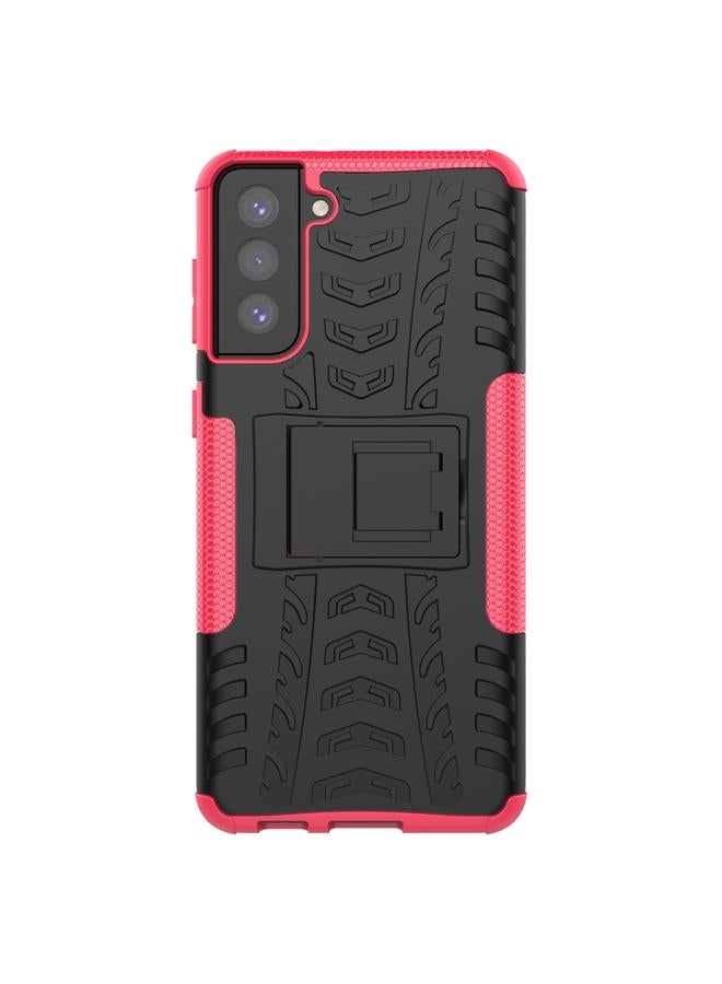 S-TOP Case For Samsung Galaxy S21+ 5G Tire Texture Shockproof TPU+PC Protective Case with Holder - Image 2