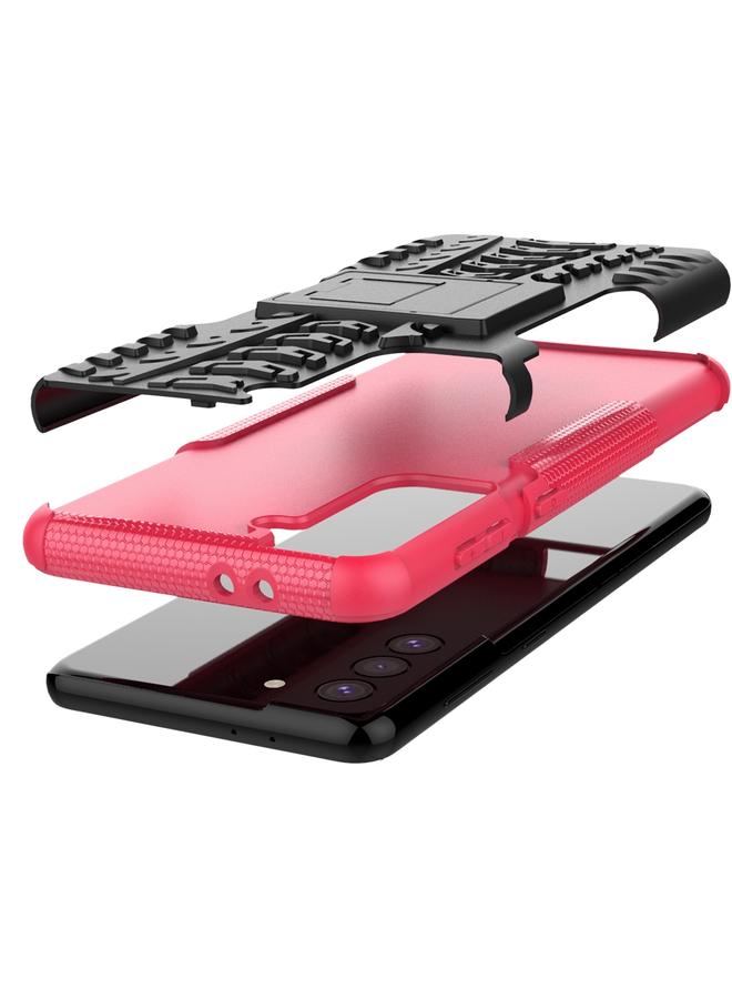 S-TOP Case For Samsung Galaxy S21+ 5G Tire Texture Shockproof TPU+PC Protective Case with Holder - Image 5