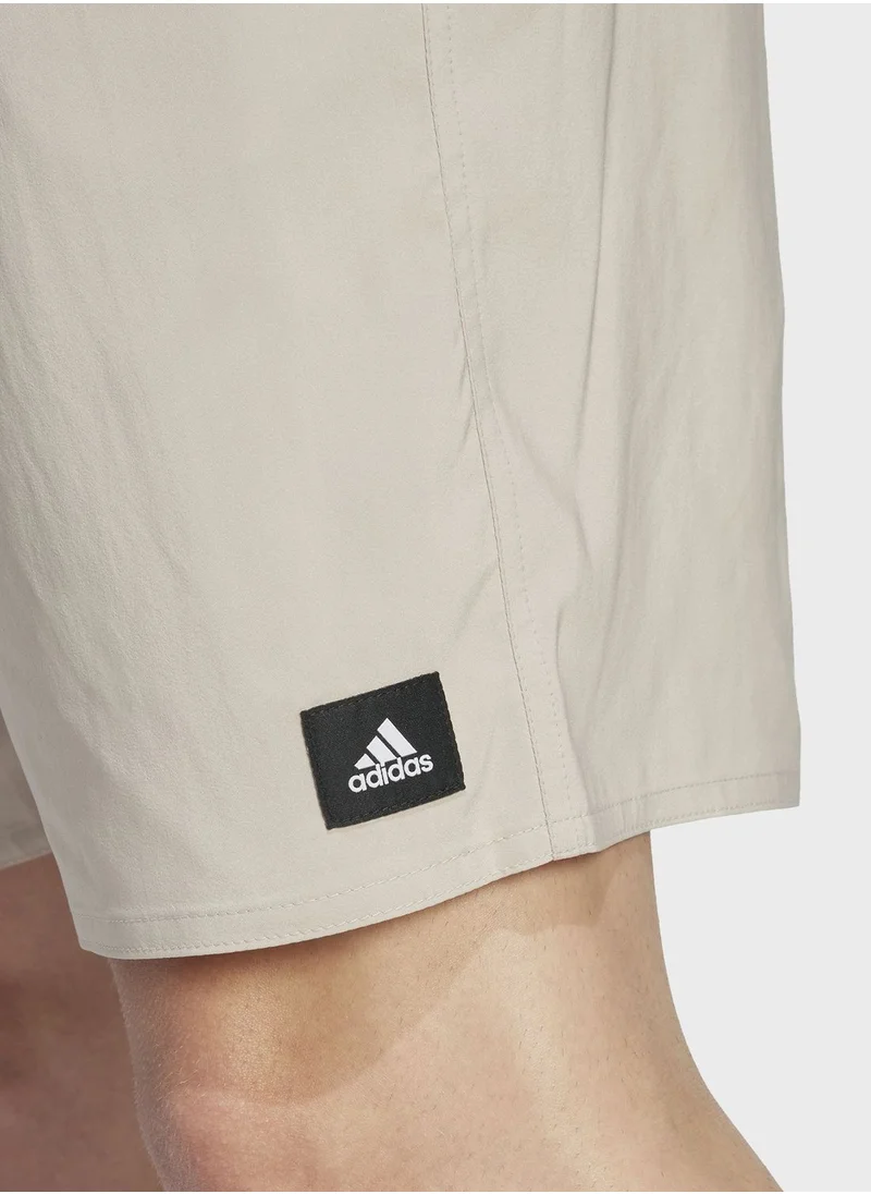 Adidas Solid CLX Classic-Length Swim Shorts
