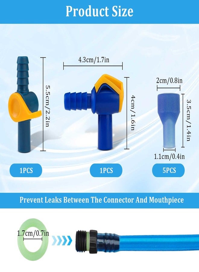 FWUNYVN 8Pcs Bite Valves Replacement Mouthpieces Set - Compatible with Most Water Bladders and Water Backpacks, Easy to Install Mouthpiece Replacement for Hiking, Biking, Camping Lovers - Image 2