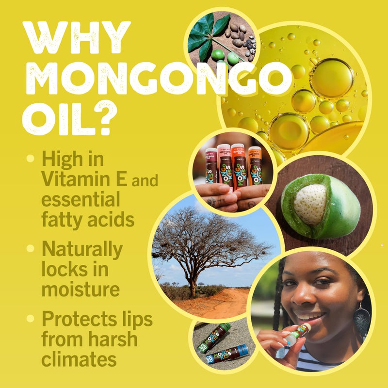 Eco Lips Mongo Kiss Organic Lip Balm 6-Pack by Eco Lips 100% Organic Beeswax & Cocoa Butter Lip Care with Mongongo Oil - Soothe & Moisturize Dry & Cracked Lips - Made in USA. (Pomegranate, Yumberry, Blood Oran - Image 5