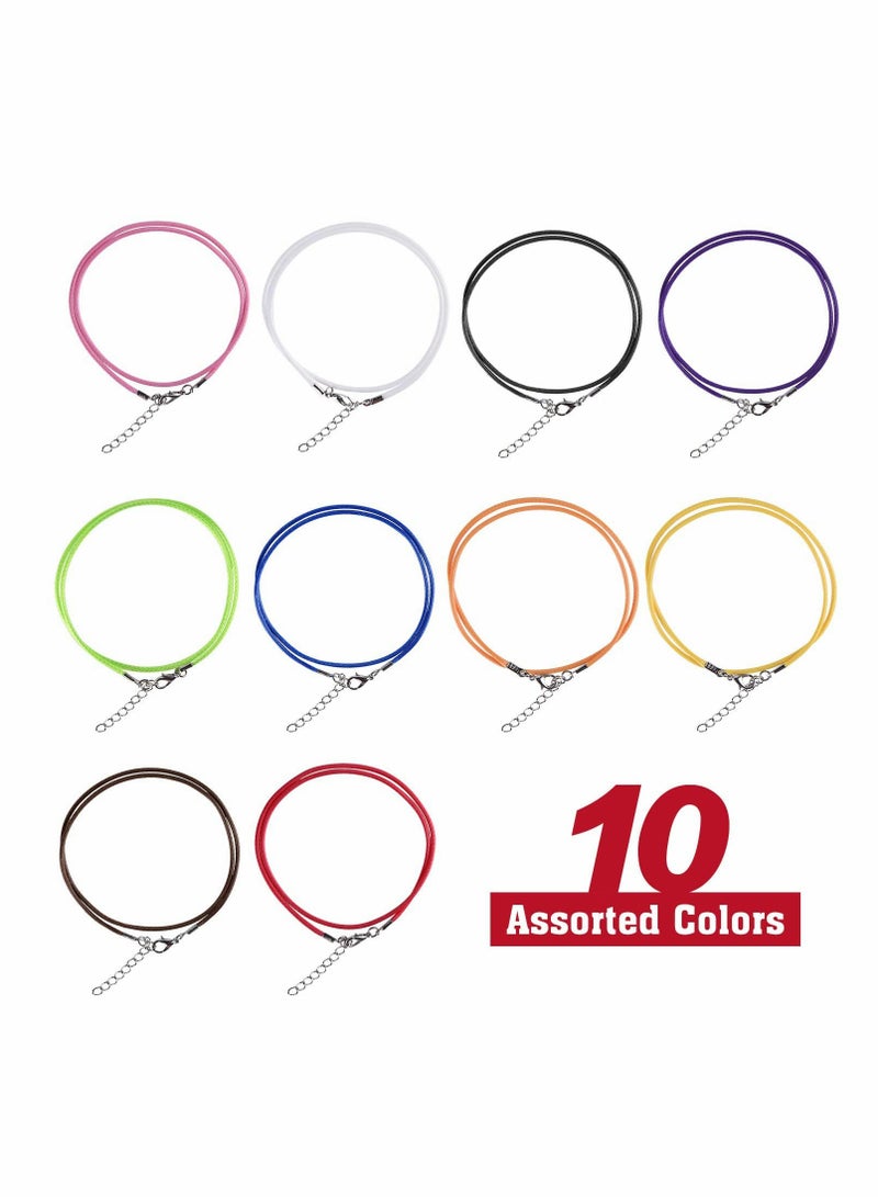 30 Pcs Waxed Cotton Necklace Cord with Clasp for Jewelry Making - Image 2