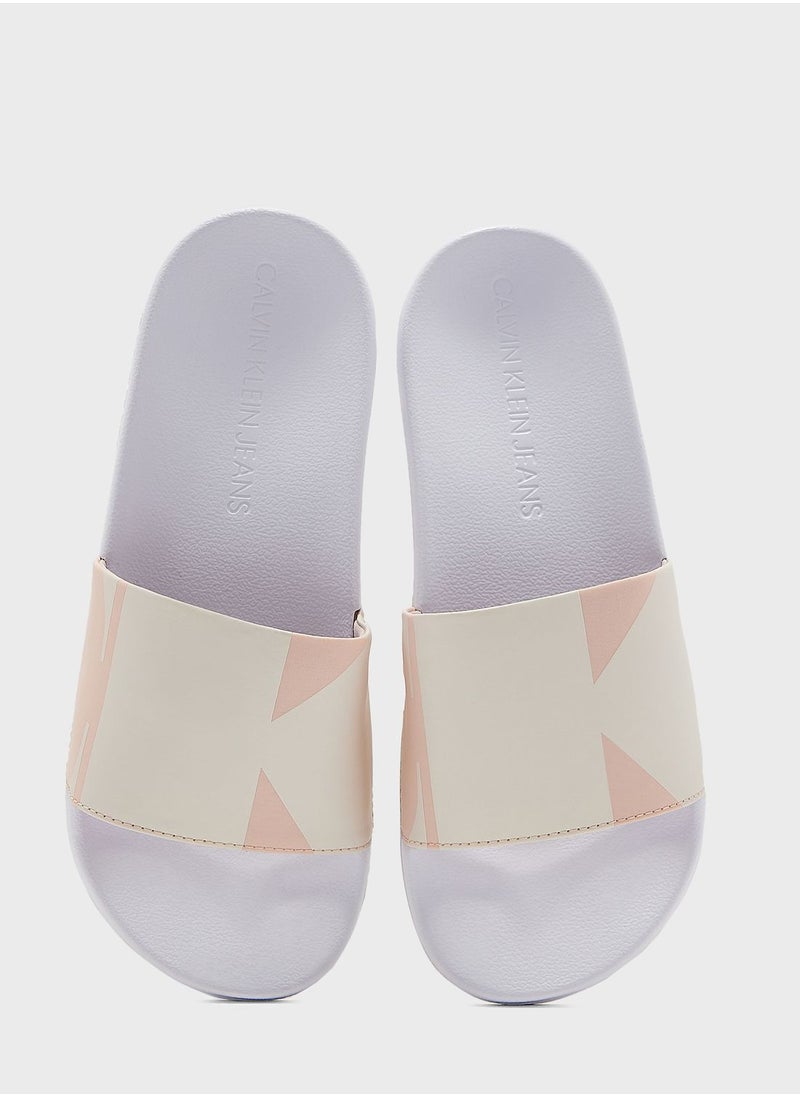 Calvin Klein Jeans - Logo Detailed Slides - Image 1