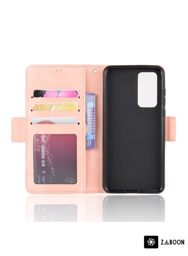 Zaboon Protective Case For Huawei P40 Pro+/P40 Pro Plus Wallet Style Skin Feel Calf Pattern Leather Case ，with Separate Card Slot - Image 4