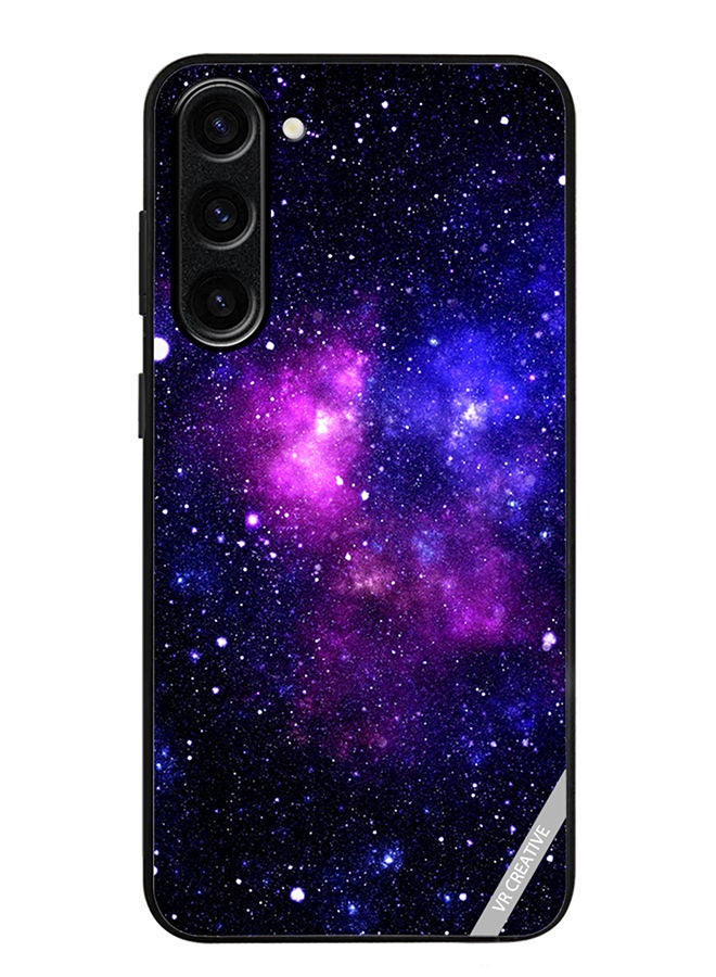 VR CREATIVE Protective Case Cover For Samsung Galaxy S23 Plus Galaxy Galaxy Purple Design Multicolour - Image 1