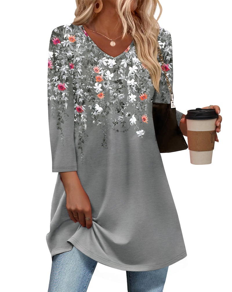 OFEEFAN Teacher Outfits For Women Tops For Women Floral 12 L - Image 1