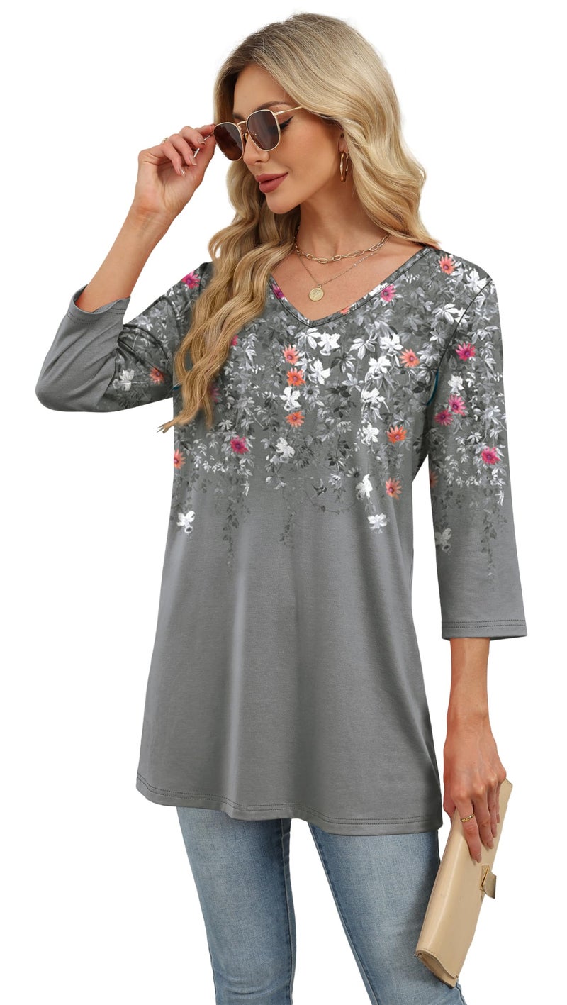 OFEEFAN Teacher Outfits For Women Tops For Women Floral 12 L - Image 4