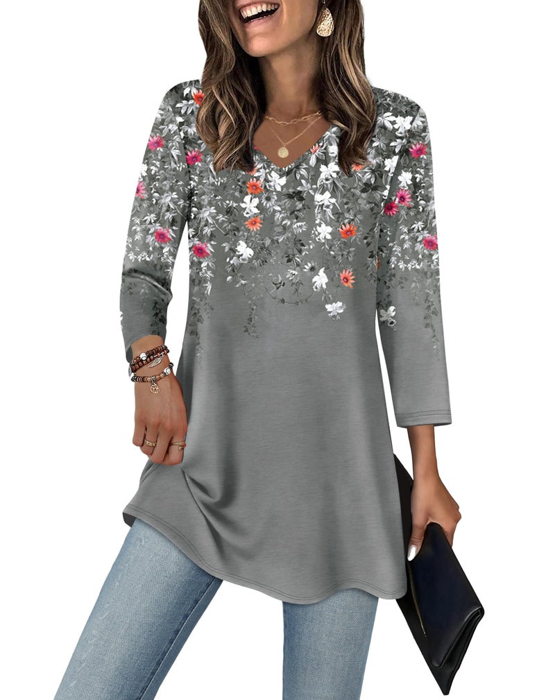 OFEEFAN Teacher Outfits For Women Tops For Women Floral 12 L - Image 2
