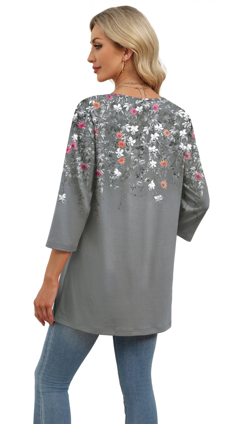 OFEEFAN Teacher Outfits For Women Tops For Women Floral 12 L - Image 5