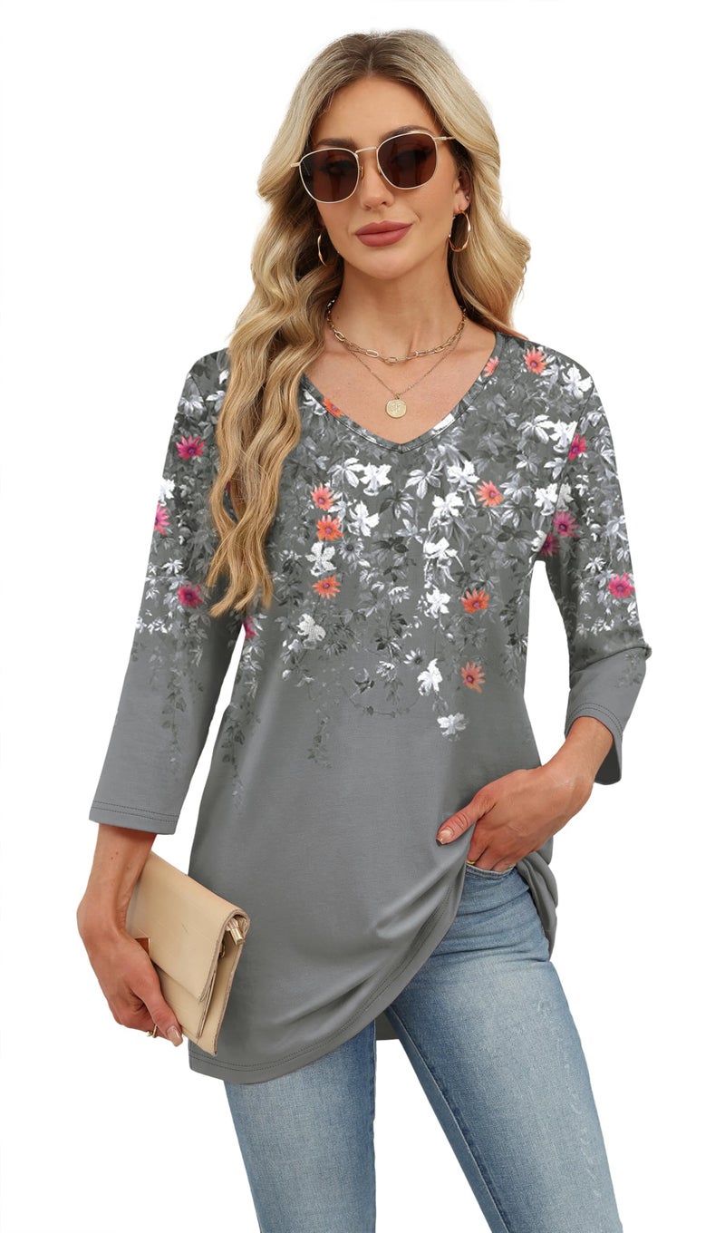 OFEEFAN Teacher Outfits For Women Tops For Women Floral 12 L - Image 3