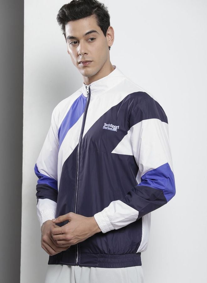 The Indian Garage Co Men Regular Fit Printed Round Neck Long Sleeves Windcheater - Image 3