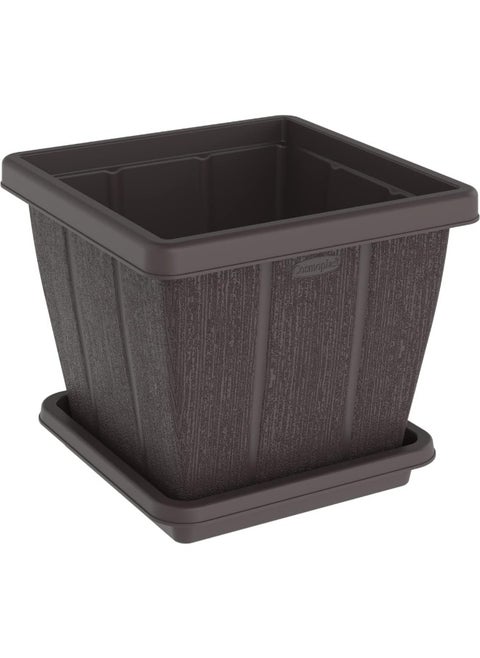 30L Cedargrain Square Planter with Tray