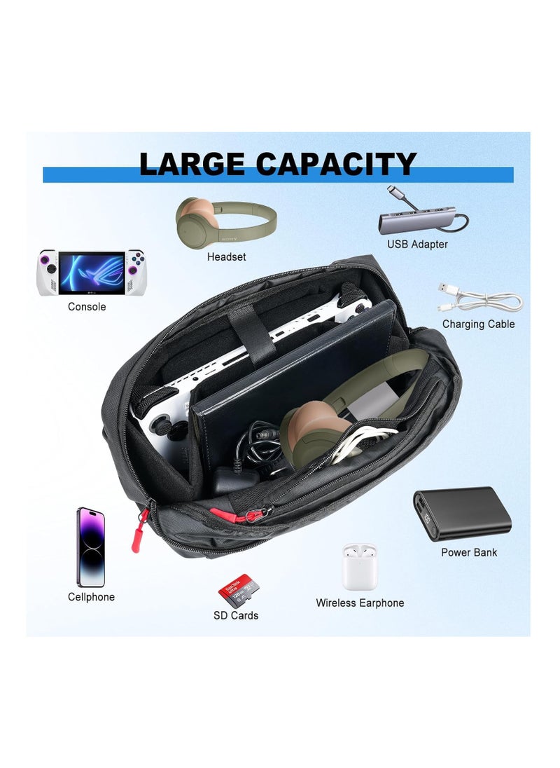 Carrying Case Compatible with PlayStation Portal Remote Player/ Legion Go/Steam Deck/Steam Deck OLED/ROG Ally/Nintendo Switch, Portable Gamer Storage Travel Bag Fits for Handheld Console & Accessories - pzsku/ZA9E748048561304E31FBZ/45/_/1715588274/3a3f9a5b-33ac-4a46-b920-deeefdb24c1a