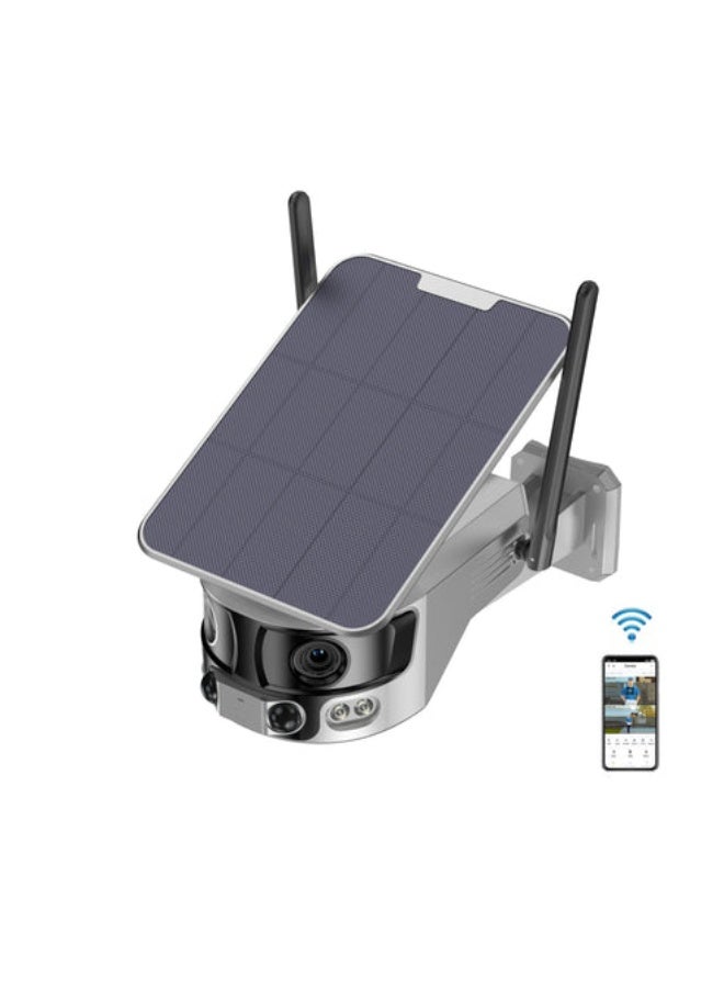 كروني كاميرا مراقبة كروني Y6 تعمل بالطاقة الشمسية بتقنية واي فاي: دقة فائقة 4K/8 ميجابكسل، وزاوية واسعة 180 درجة، وتتبع بشري، لحماية منزلية شاملة لاسلكية، ومراقبة ذكية للممتلكات بالطاقة الشمسية. - Image 1