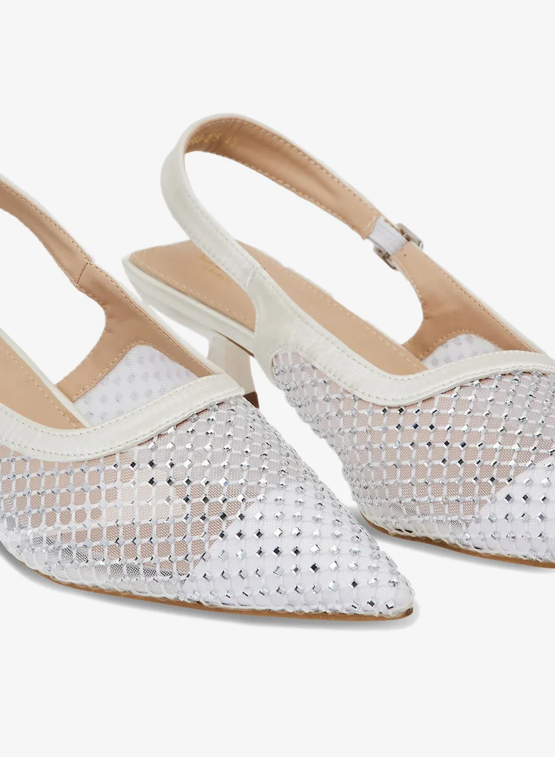 ELLA White Pointed Slingback Ballerina for Women | Best Price UAE