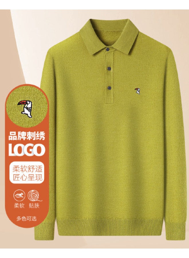 Tucano Classic Knitwear Casual Shirt Collar Base Layer Spring Men's Top Youthful Trendy Comfortable Knit Dad Shirt - Image 1