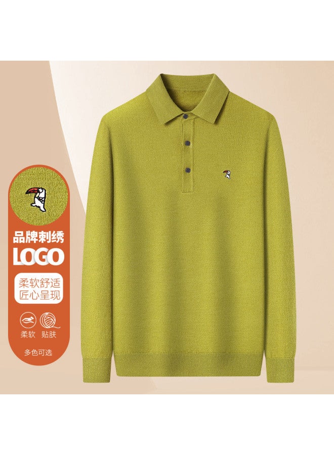 Tucano Classic Knitwear Casual Shirt Collar Base Layer Spring Men's Top Youthful Trendy Comfortable Knit Dad Shirt - Image 2