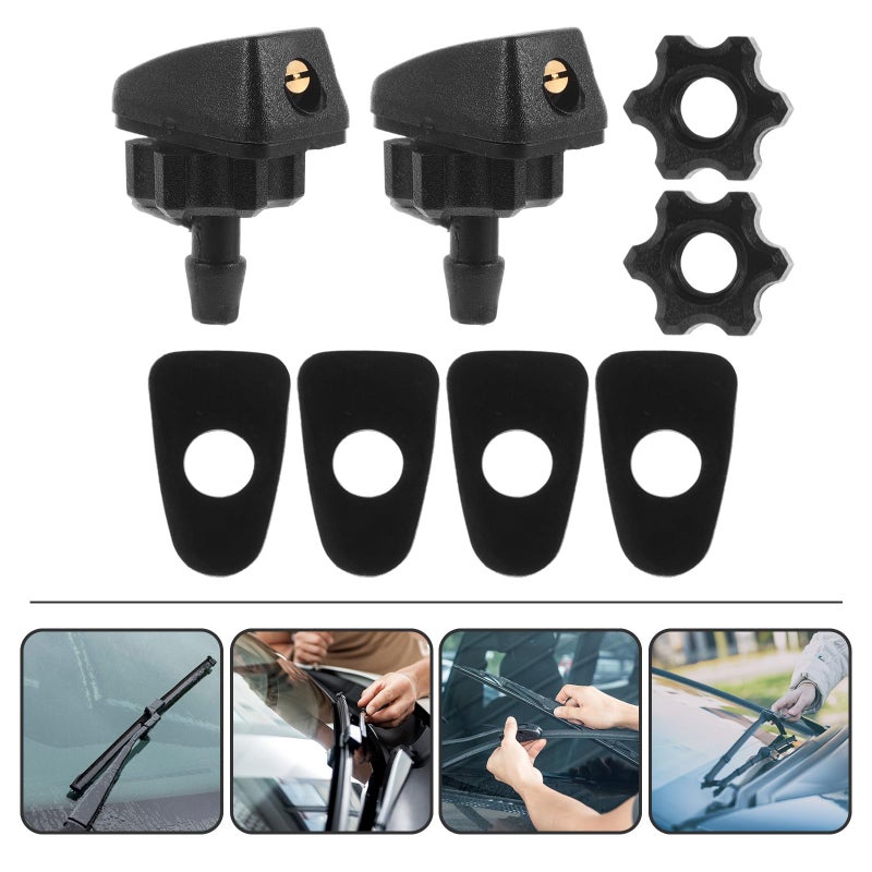 Universal Front Windshield Washer Spray Nozzles Replacement Kit 2PCS For Car Truck - Image 4