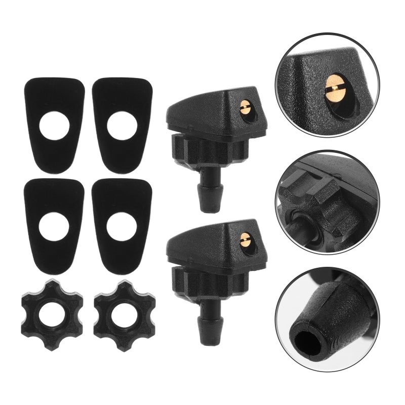 Universal Front Windshield Washer Spray Nozzles Replacement Kit 2PCS For Car Truck - Image 5
