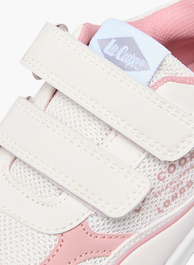 Lee Cooper Girls' Panelled Sneakers with Hook and Loop Closure - Image 4