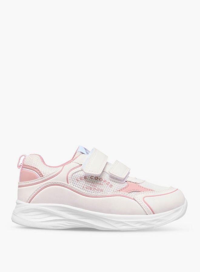 Lee Cooper Girls' Panelled Sneakers with Hook and Loop Closure - Image 3