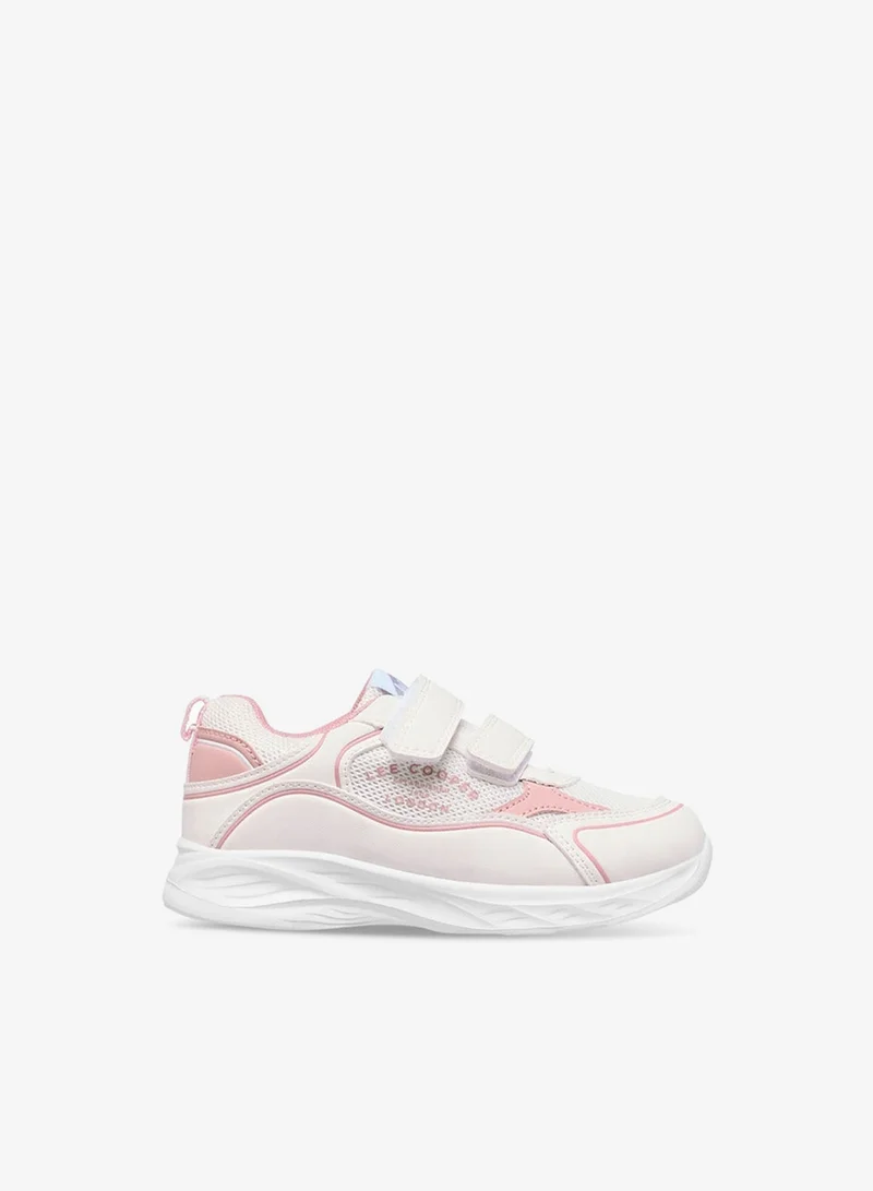Lee Cooper Girls' Panelled Sneakers with Hook and Loop Closure