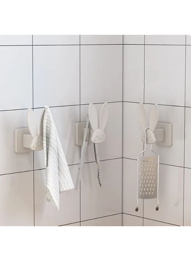 منظم أحذية أذن الأرنب الأسود حامل تخزين الحمام المثبت على الحائط غير مثقب - Image 2