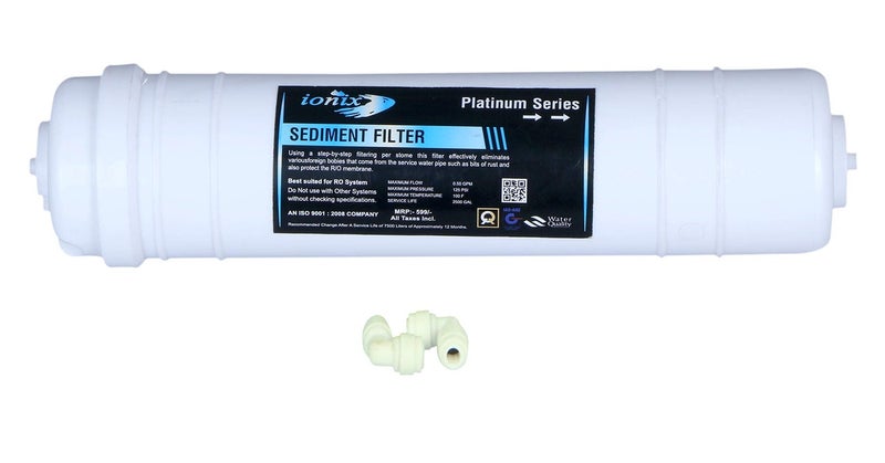 IONIX Inline Filter Set, Activated Carbon Filter for RO Water Purifier & Sediment Filter, Push Fit Type, Universal (Platinum Inline Set with Premium Spun) - Image 3