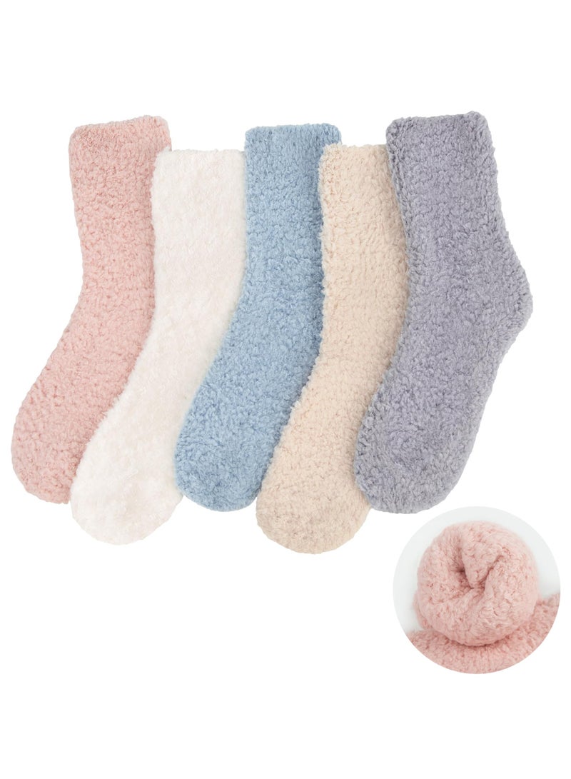 Excefore Thick Wool Socks for Womens, Size 35-45 (5-10), Warm Winter Soft Thermal Socks, Cozy Winter Socks for Women Gifts (5 Pairs) - Image 1