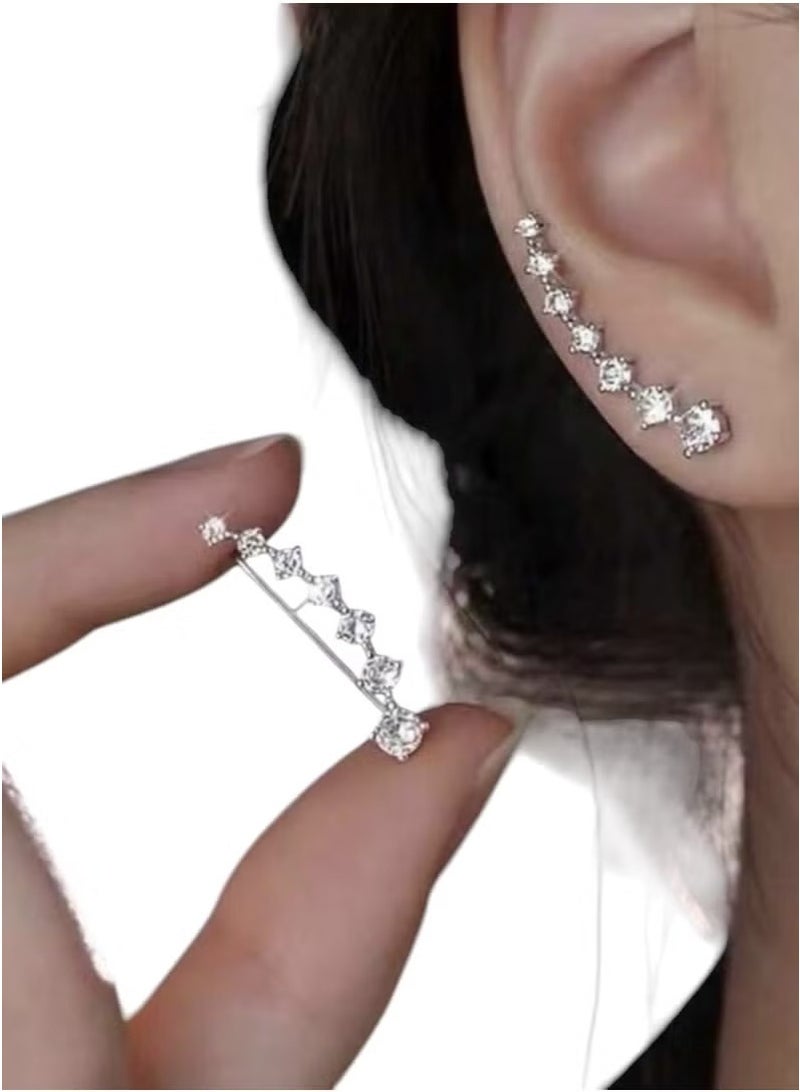 JOGAMS A Pair of French Style Hoop Earrings Made of Fashionable Alloy Elegant and Simple Design - Image 1